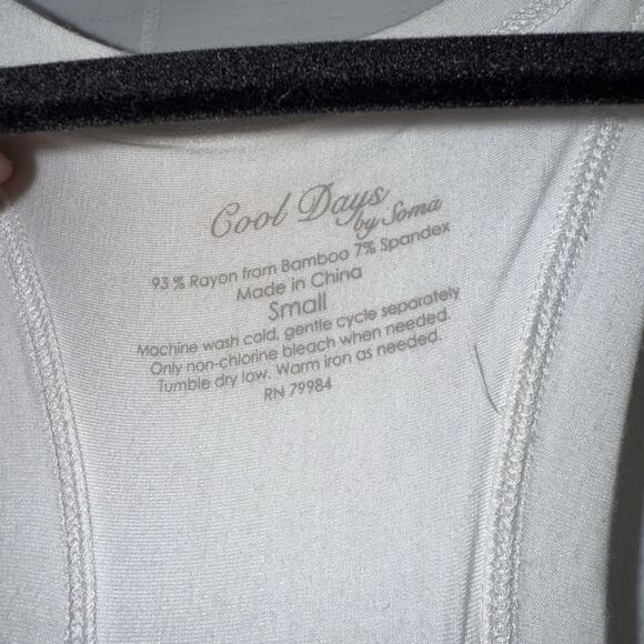 Soma Women’s Cool Days Tank Dress White Floral Size Small - Picture 4 of 4